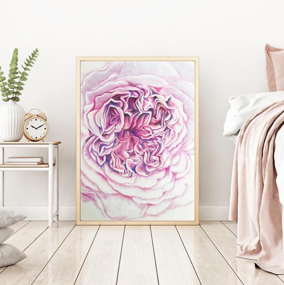 LARGE BOTANICAL PAINTINGS AND DRAWINGS AND FLORAL PRINTS