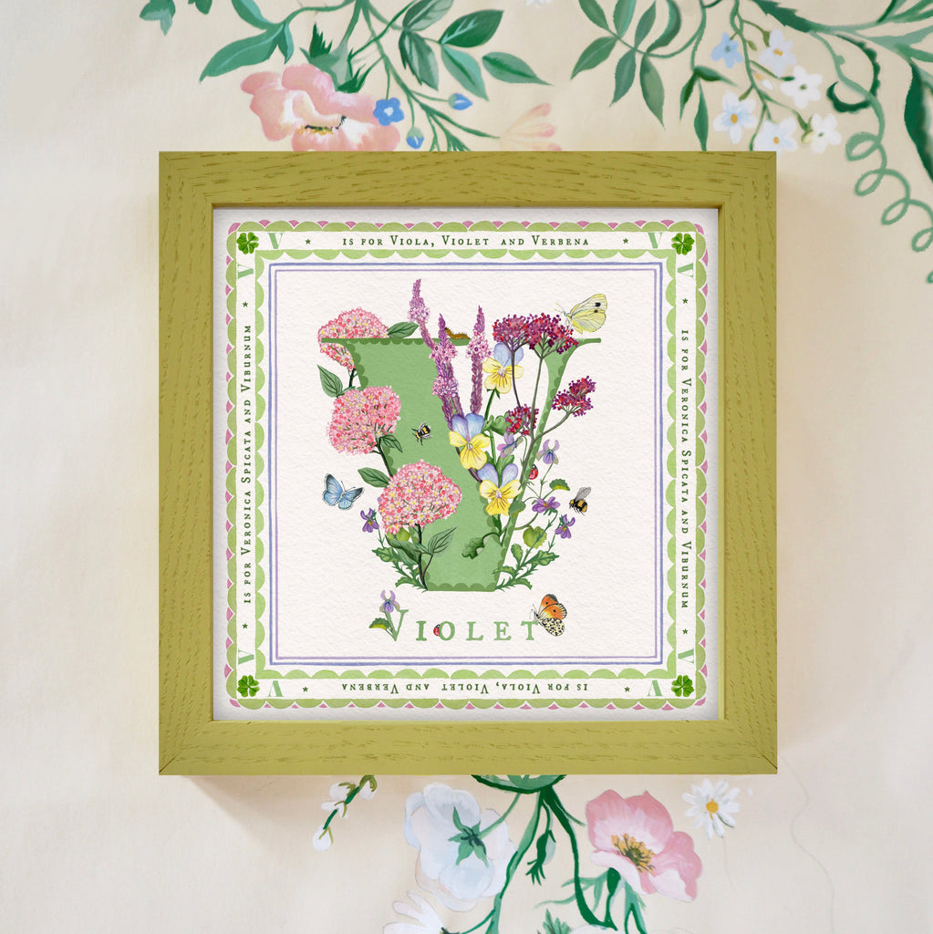 Botanical Alphabet Personalised Prints